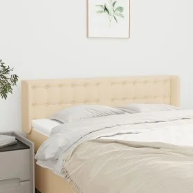 Cream fabric headboard 147x16x78/88 cm by , Headboards and footboards - Ref: Foro24-3119205, Price: 63,11 €, Discount: %