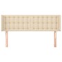 Cabecero de tela color crema 147x16x78/88 cm de , Cabeceros y pies de cama - Ref: Foro24-3119205, Precio: 73,01 €, Descuento: %