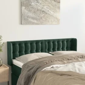 Kopfteil aus dunkelgrünem Samt, 147 x 16 x 78/88 cm von , Kopf- und Fußteile - Ref: Foro24-3119253, Preis: 78,12 €, Rabatt: %