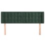 Cabecero de terciopelo verde oscuro 147x16x78/88 cm de , Cabeceros y pies de cama - Ref: Foro24-3119253, Precio: 80,49 €, Des...
