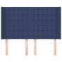 Cabecero con orejas de tela azul 147x16x118/128 cm de , Cabeceros y pies de cama - Ref: Foro24-3120018, Precio: 114,64 €, Des...