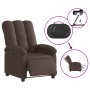 Sillón reclinable eléctrico tela marrón oscuro en Sillones | Comprar online en Foru.es