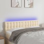 Cabecero con LED de tela color crema 144x5x78/88 cm de , Cabeceros y pies de cama - Ref: Foro24-3122049, Precio: 70,86 €, Des...