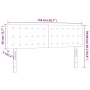 Cabecero con LED de tela color crema 144x5x78/88 cm de , Cabeceros y pies de cama - Ref: Foro24-3122049, Precio: 70,86 €, Des...