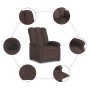 Sillón reclinable eléctrico tela marrón oscuro en Sillones | Comprar online en Foru.es