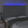 Cabecero con luces LED tela gris claro 144x5x118/128 cm de , Cabeceros y pies de cama - Ref: Foro24-3122856, Precio: 115,45 €...
