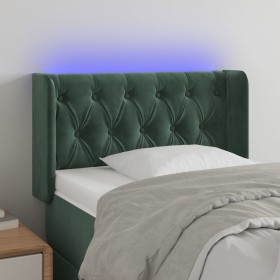 Cabecero con LED de terciopelo verde oscuro 83x16x78/88 cm de , Cabeceros y pies de cama - Ref: Foro24-3123605, Precio: 62,69...