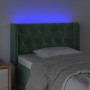 Cabecero con LED de terciopelo verde oscuro 83x16x78/88 cm de , Cabeceros y pies de cama - Ref: Foro24-3123605, Precio: 62,69...