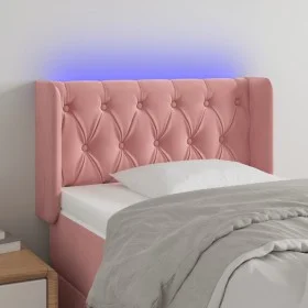Rosa Samtkopfteil mit LED 83x16x78/88 cm von , Kopf- und Fußteile - Ref: Foro24-3123607, Preis: 66,97 €, Rabatt: %