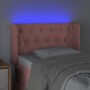 Cabecero con LED de terciopelo rosa 83x16x78/88 cm de , Cabeceros y pies de cama - Ref: Foro24-3123607, Precio: 65,11 €, Desc...