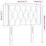 Cabecero con LED de terciopelo rosa 83x16x78/88 cm de , Cabeceros y pies de cama - Ref: Foro24-3123607, Precio: 65,11 €, Desc...