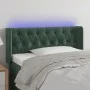 Dark green velvet headboard with LED 93x16x78/88 cm by , Headboards and footboards - Ref: Foro24-3123611, Price: 72,29 €, Dis...