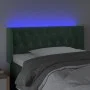 Dark green velvet headboard with LED 93x16x78/88 cm by , Headboards and footboards - Ref: Foro24-3123611, Price: 72,29 €, Dis...