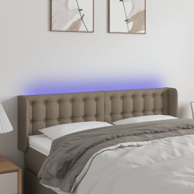 Cabecero con LED de tela gris taupe 147x16x78/88 cm de , Cabeceros y pies de cama - Ref: Foro24-3123672, Precio: 75,06 €, Des...