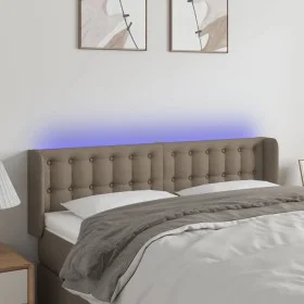 Kopfteil mit LED aus taupegrauem Stoff 147x16x78/88 cm von , Kopf- und Fußteile - Ref: Foro24-3123672, Preis: 72,47 €, Rabatt: %