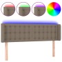 Cabecero con LED de tela gris taupe 147x16x78/88 cm de , Cabeceros y pies de cama - Ref: Foro24-3123672, Precio: 75,06 €, Des...