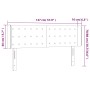 Cabecero con LED de tela gris taupe 147x16x78/88 cm de , Cabeceros y pies de cama - Ref: Foro24-3123672, Precio: 75,06 €, Des...