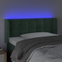 Cabecero con LED de terciopelo verde oscuro 93x16x78/88 cm de , Cabeceros y pies de cama - Ref: Foro24-3123709, Precio: 62,19...