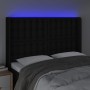 Cabecero con LED de tela negro 147x16x118/128 cm de , Cabeceros y pies de cama - Ref: Foro24-3124482, Precio: 132,94 €, Descu...