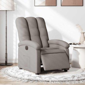 Sillón reclinable eléctrico tela gris taupé en Sillones | Comprar online en Foru.es