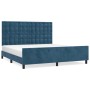 Estructura cama con cabecero terciopelo azul oscuro 160x200 cm de , Camas y somieres - Ref: Foro24-3126011, Precio: 250,52 €,...