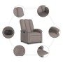 Sillón reclinable eléctrico tela gris taupé en Sillones | Comprar online en Foru.es