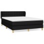Cama box spring con colchón tela negro 140x190 cm de , Camas y somieres - Ref: Foro24-3127119, Precio: 485,62 €, Descuento: %