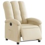 Sillón reclinable eléctrico de tela crema en Sillones | Comprar online en Foru.es