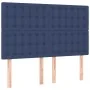 Box spring bed with blue fabric mattress 140x190 cm by , Beds and slatted bases - Ref: Foro24-3128283, Price: 524,12 €, Disco...