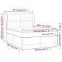 Box spring bed with blue fabric mattress 140x190 cm by , Beds and slatted bases - Ref: Foro24-3128283, Price: 524,12 €, Disco...