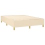 Cama box spring con colchón tela color crema 140x190 cm de , Camas y somieres - Ref: Foro24-3128842, Precio: 518,75 €, Descue...