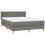 Cama box spring con colchón tela gris oscuro 140x200 cm de , Camas y somieres - Ref: Foro24-3130594, Precio: 440,45 €, Descue...