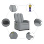 Sillón reclinable de masaje eléctrico tela gris claro en Sillones | Comprar online en Foru.es