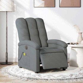 Sillón reclinable de masaje eléctrico tela gris oscuro en Sillones | Comprar online en Foru.es