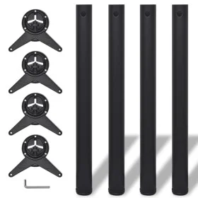 Table legs adjustable in 4 heights black 710 mm by vidaXL, Table legs - Ref: Foro24-242139, Price: 51,92 €, Discount: %