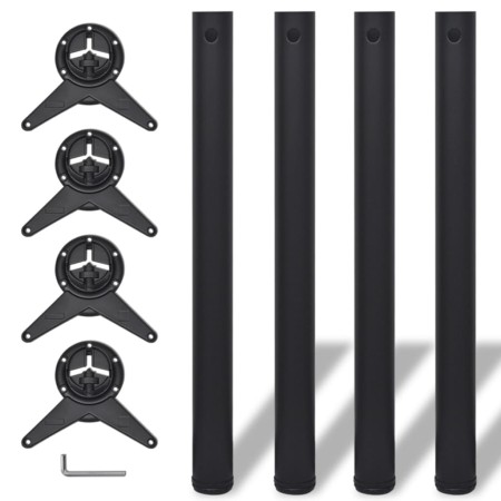 Patas de mesa ajustables en 4 alturas negro 710 mm de vidaXL, Patas para mesas - Ref: Foro24-242139, Precio: 47,73 €, Descuen...