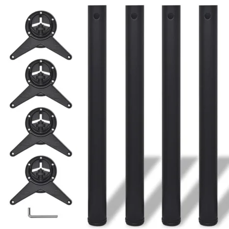 Patas de mesa ajustables en 4 alturas negro 710 mm de vidaXL, Patas para mesas - Ref: Foro24-242139, Precio: 51,92 €, Descuen...
