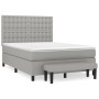 Cama box spring con colchón tela gris claro 140x190 cm de , Camas y somieres - Ref: Foro24-3136909, Precio: 545,54 €, Descuen...