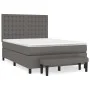 Boxspringbett mit grauer Kunstledermatratze 140x190 cm von , Betten und Lattenroste - Ref: Foro24-3137663, Preis: 543,30 €, R...