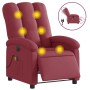 Sillón de masaje reclinable eléctrico tela rojo tinto en Sillones | Comprar online en Foru.es