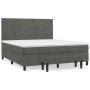 Cama box spring con colchón terciopelo gris oscuro 160x200 cm de , Camas y somieres - Ref: Foro24-3137732, Precio: 556,94 €, ...