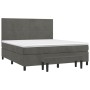 Cama box spring con colchón terciopelo gris oscuro 160x200 cm de , Camas y somieres - Ref: Foro24-3137732, Precio: 556,94 €, ...