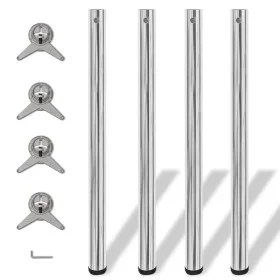 4 Patas de mesa ajustables en alturas 870 mm color cromo de vidaXL, Patas para mesas - Ref: Foro24-242134, Precio: 61,60 €, D...