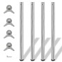 4 Patas de mesa ajustables en alturas 870 mm color cromo de vidaXL, Patas para mesas - Ref: Foro24-242134, Precio: 58,20 €, D...