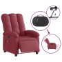 Sillón de masaje reclinable eléctrico tela rojo tinto en Sillones | Comprar online en Foru.es