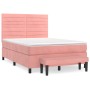 Cama box spring con colchón terciopelo rosa 140x200 cm de , Camas y somieres - Ref: Foro24-3137910, Precio: 528,17 €, Descuen...