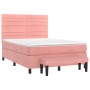 Cama box spring con colchón terciopelo rosa 140x200 cm de , Camas y somieres - Ref: Foro24-3137910, Precio: 528,17 €, Descuen...