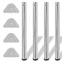 4 Patas de mesa ajustables en alturas 710 mm color cromo de vidaXL, Patas para mesas - Ref: Foro24-242142, Precio: 45,76 €, D...