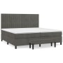 Cama box spring con colchón terciopelo gris oscuro 200x200 cm de , Camas y somieres - Ref: Foro24-3137984, Precio: 722,99 €, ...