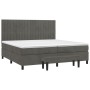 Cama box spring con colchón terciopelo gris oscuro 200x200 cm de , Camas y somieres - Ref: Foro24-3137984, Precio: 722,99 €, ...